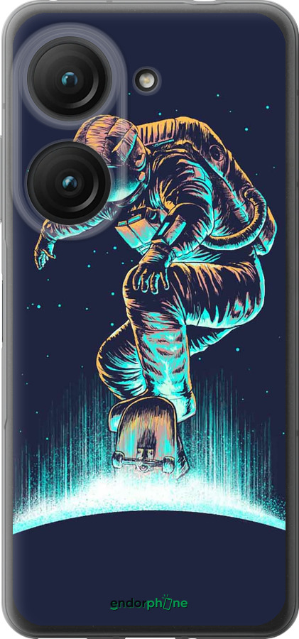 Силіконовий чехол Космонавт на скейтборді для Asus Zenfone 9 - 4145u-2842 изображение 