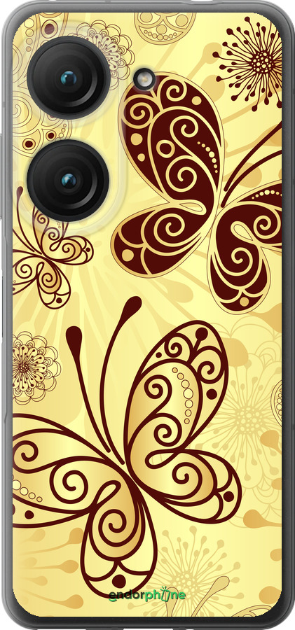 Силиконовый чехол Красивые бабочки для Asus Zenfone 9 - 4170u-2842 изображение 