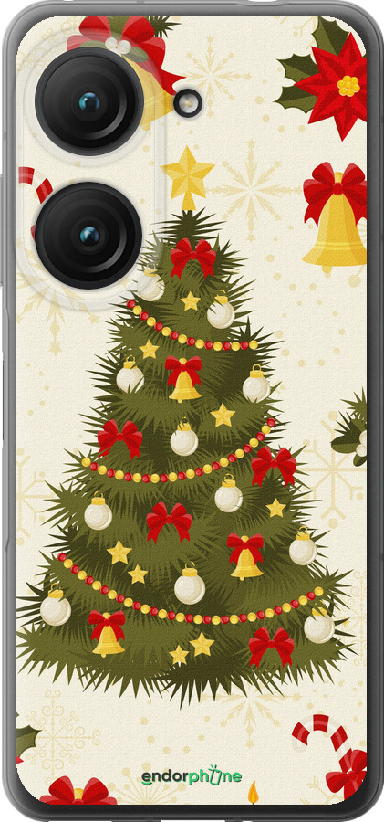 Силиконовый чехол Новогодняя елка для Asus Zenfone 9 - 4198u-2842 изображение 
