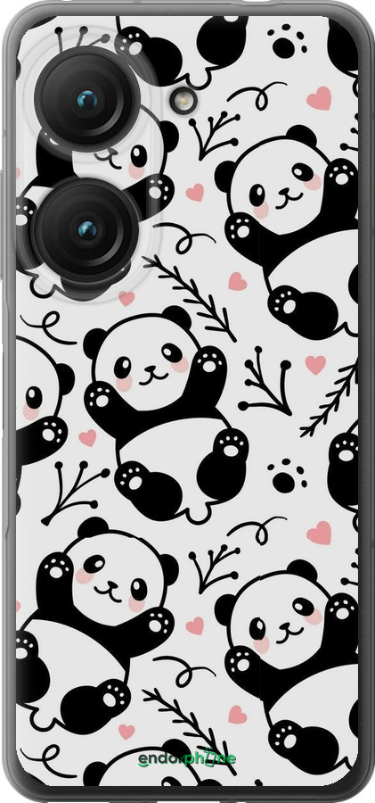 Силіконовий чехол Панди для Asus Zenfone 9 - 4318u-2842 изображение 