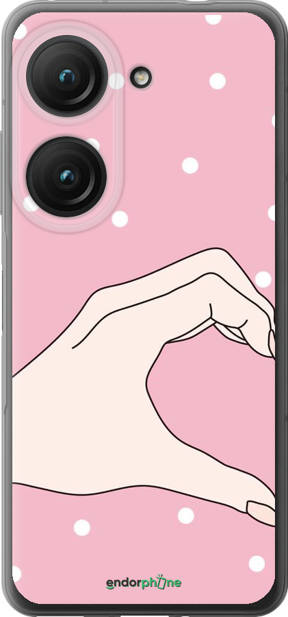 Силиконовый чехол Половинка сердца для Asus Zenfone 9 - 4340u-2842 изображение 