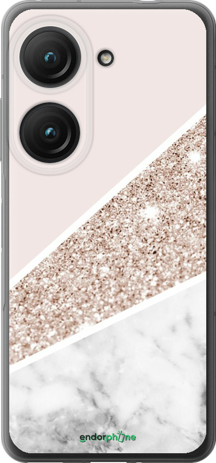 Силиконовый чехол Пастельный мрамор для Asus Zenfone 9 - 4342u-2842 изображение 