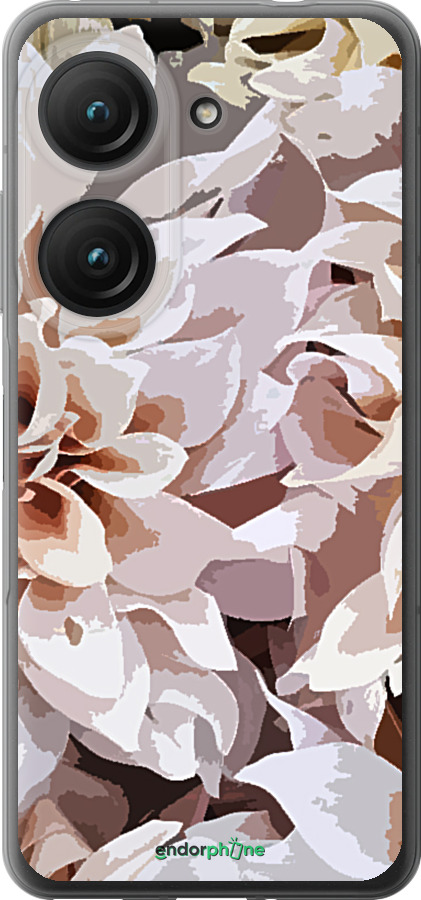 Силиконовый чехол пионы акварелью для Asus Zenfone 9 - 4376u-2842 изображение 