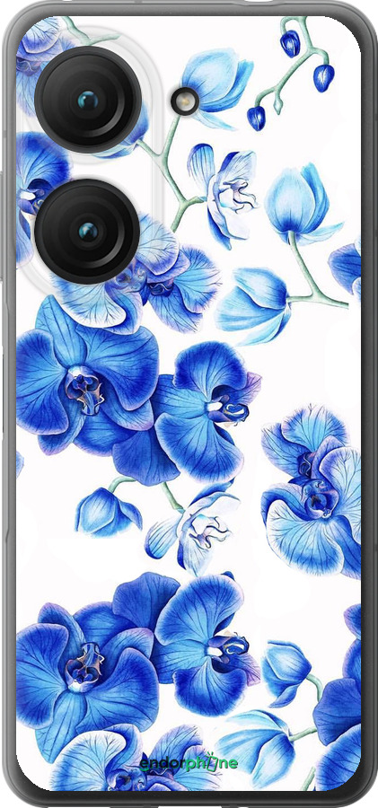 Силиконовый чехол Голубые орхидеи для Asus Zenfone 9 - 4406u-2842 изображение 