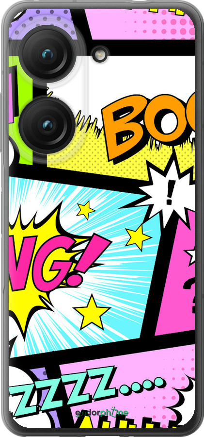 Силиконовый чехол Комикс 1 для Asus Zenfone 9 - 4407u-2842 изображение 