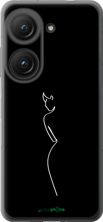 Силиконовый чехол Силуэт1 для Asus Zenfone 9 - 4590u-2842 изображение 