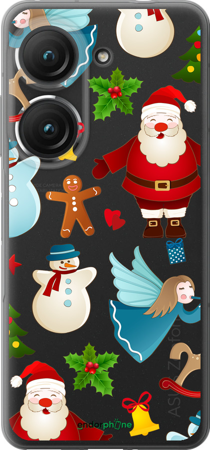 Силиконовый чехол Новогодний 1 для Asus Zenfone 9 - 4614u-2842 изображение 
