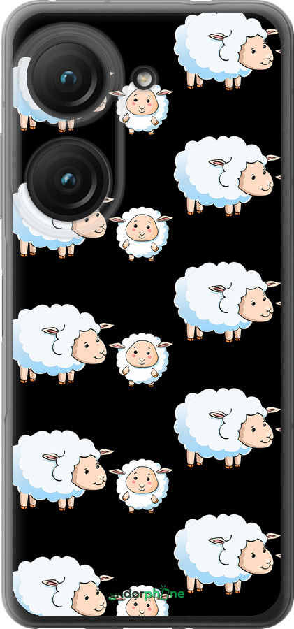 Силиконовый чехол Овечки1 для Asus Zenfone 9 - 4637u-2842 изображение 
