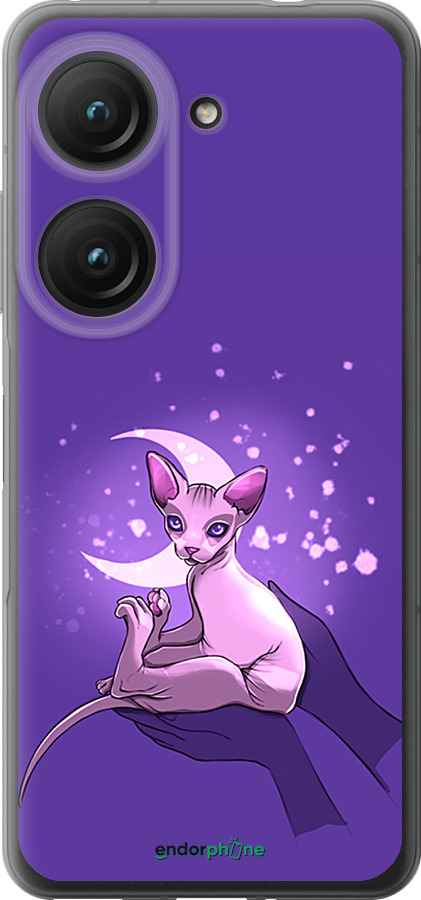 Силіконовий чехол Кіт2 для Asus Zenfone 9 - 4676u-2842 изображение 