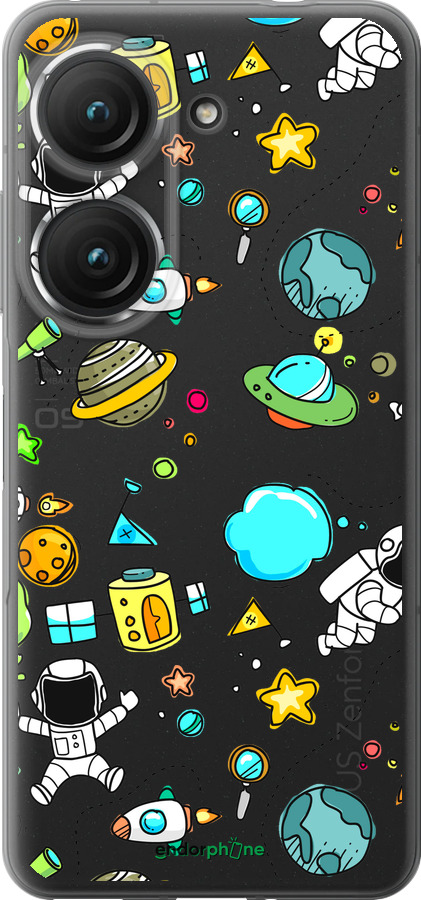Силиконовый чехол Космос для Asus Zenfone 9 - 4735u-2842 изображение 