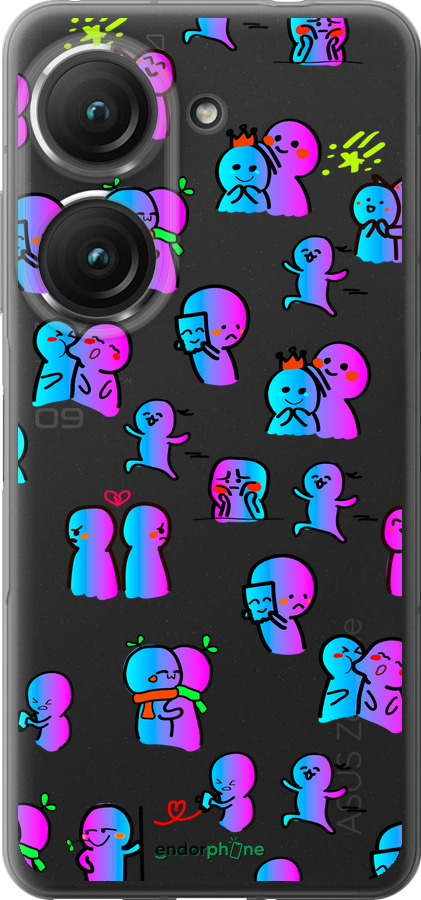 Силиконовый чехол Эмоции для Asus Zenfone 9 - 4736u-2842 изображение 