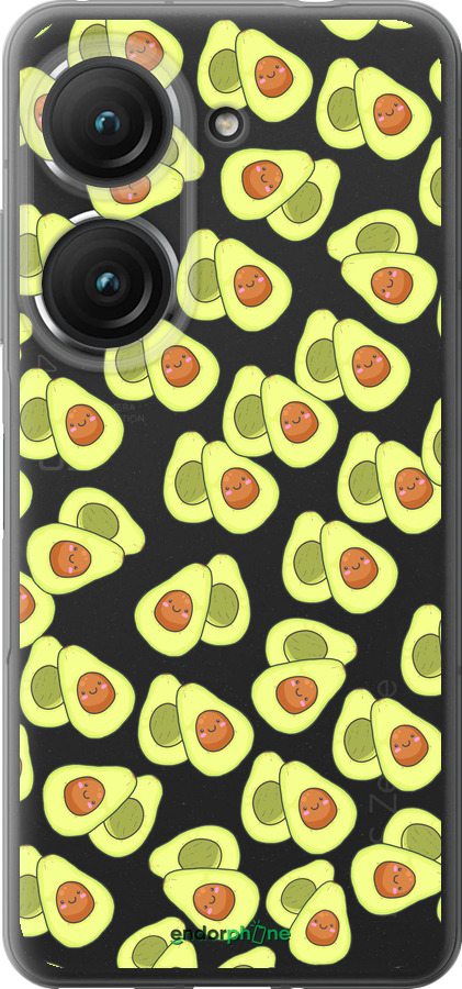 Силиконовый чехол Весёлые авокадо для Asus Zenfone 9 - 4799u-2842 изображение 