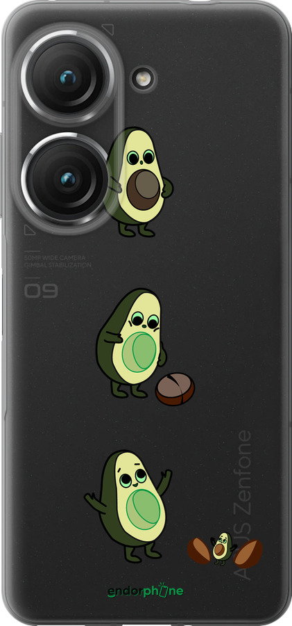 Силиконовый чехол Авокадо 1 для Asus Zenfone 9 - 4857u-2842 изображение 