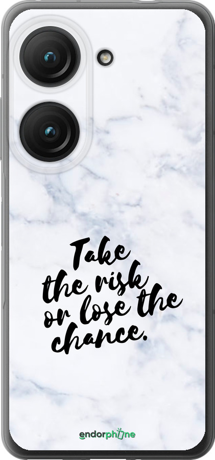 Силиконовый чехол Рискнуть или потерять шанс для Asus Zenfone 9 - 4866u-2842 изображение 