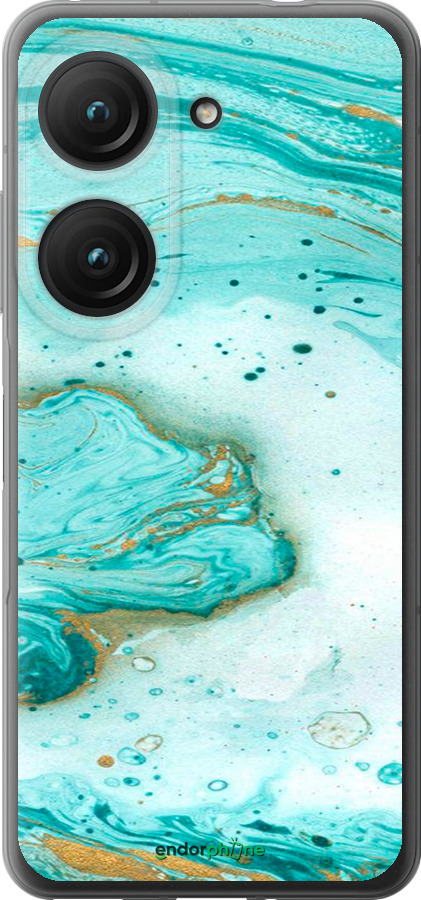 Силиконовый чехол Мраморный для Asus Zenfone 9 - 4895u-2842 изображение 