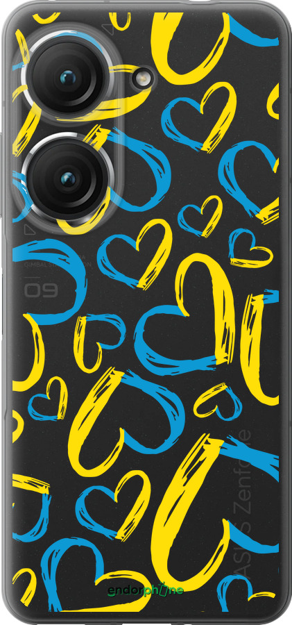 Силиконовый чехол Сердца UA для Asus Zenfone 9 - 5292u-2842 изображение 