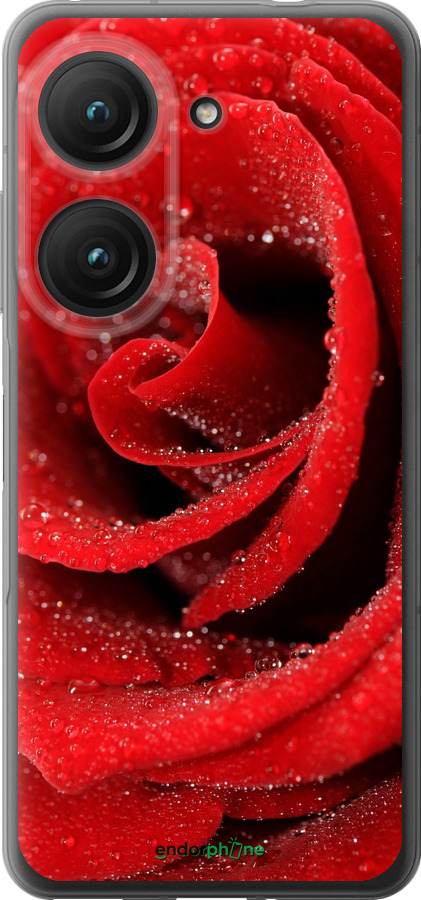 Силиконовый чехол Красная роза для Asus Zenfone 9 - 529u-2842 изображение 