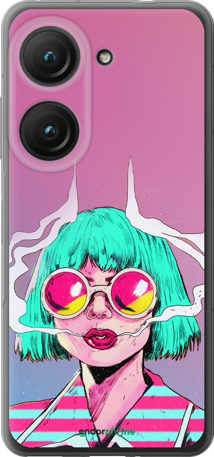Силиконовый чехол Поп арт девушка для Asus Zenfone 9 - 5378u-2842 изображение 