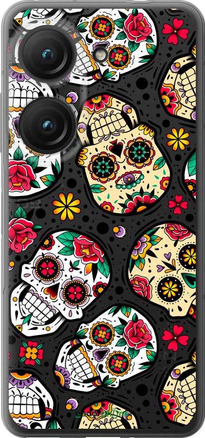 Силіконовий чехол Черепи для Asus Zenfone 9 - 5471u-2842 изображение 