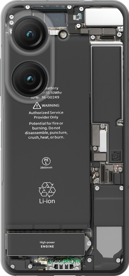 Силиконовый чехол Детали смартфона для Asus Zenfone 9 - 5487u-2842 изображение 