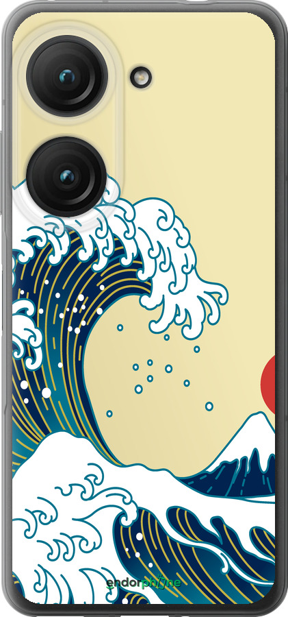 Силиконовый чехол Японские волны для Asus Zenfone 9 - 5533u-2842 изображение 