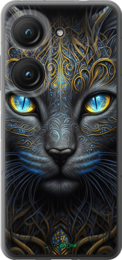 Силиконовый чехол Кошка для Asus Zenfone 9 - 5548u-2842 изображение 
