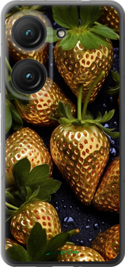 Силиконовый чехол Золотая клубника для Asus Zenfone 9 - 5637u-2842 изображение 