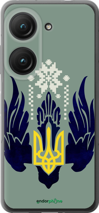 Силиконовый чехол Тризуб с крыльями для Asus Zenfone 9 - 5640u-2842 изображение 