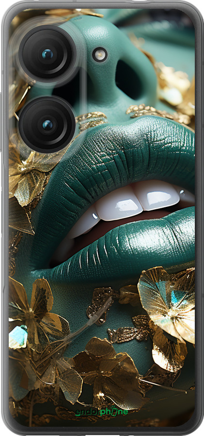 Силіконовий чехол Губи 2 для Asus Zenfone 9 - 5667u-2842 изображение 