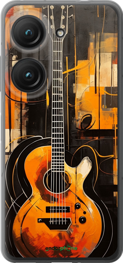 Силиконовый чехол Чехол для телефона Оранжевая Гитара для Asus Zenfone 9 - 5934u-2842 изображение 