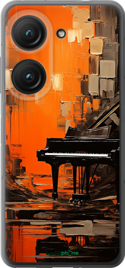 Силиконовый чехол Чехол для телефона Оранжевый Рояль для Asus Zenfone 9 - 5937u-2842 изображение 