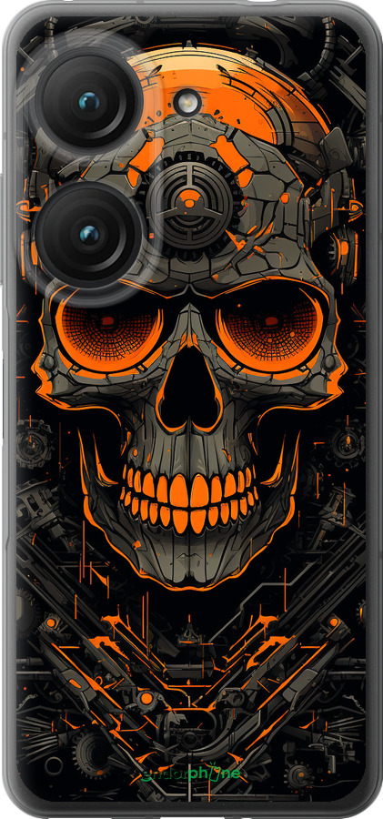 Силиконовый чехол Череп для Asus Zenfone 9 - 5952u-2842 изображение 