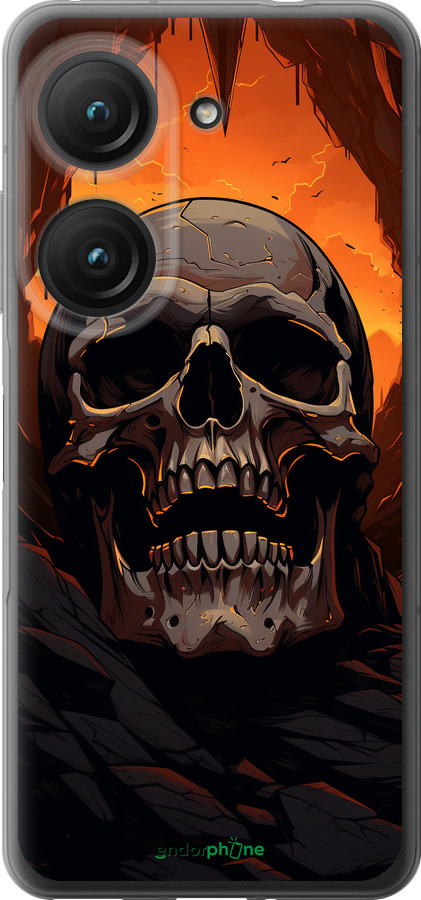 Силиконовый чехол Череп в пещере для Asus Zenfone 9 - 5959u-2842 изображение 