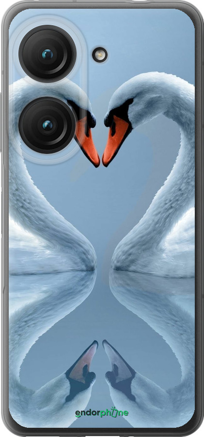 Силіконовий чехол Лебеді для Asus Zenfone 9 - 6007u-2842 изображение 