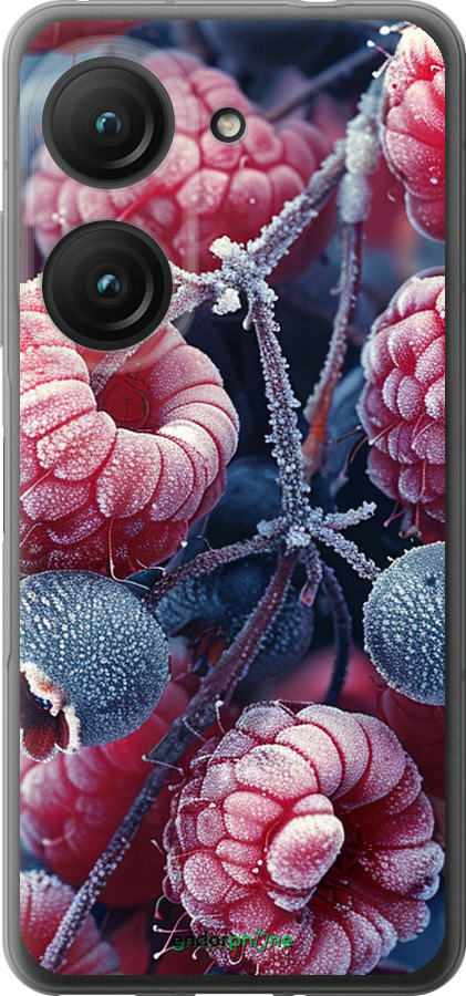 Силиконовый чехол Морозные ягоды для Asus Zenfone 9 - 6033u-2842 изображение 