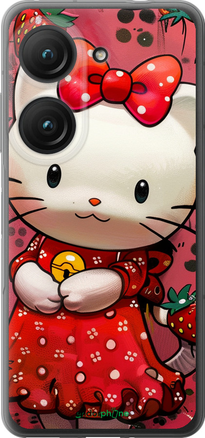 Силиконовый чехол hello kitty1 для Asus Zenfone 9 - 6036u-2842 изображение 