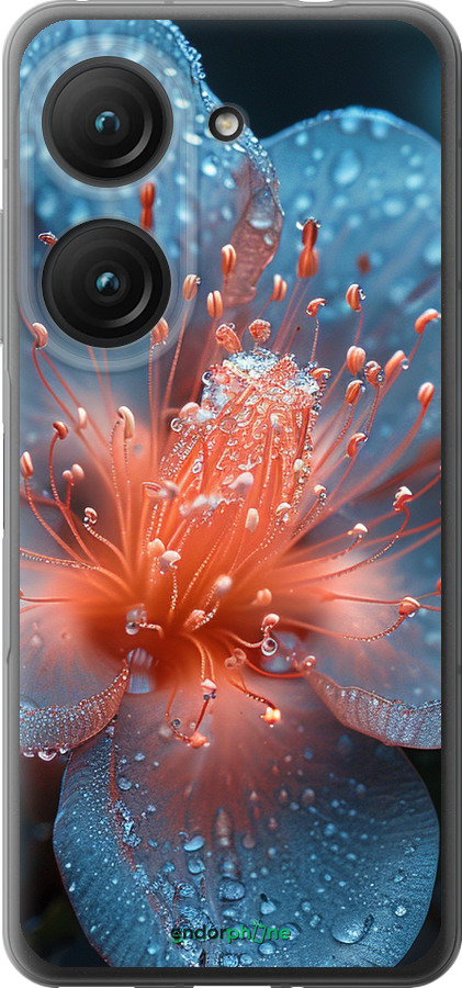 Силиконовый чехол Роса на цветке для Asus Zenfone 9 - 6039u-2842 изображение 