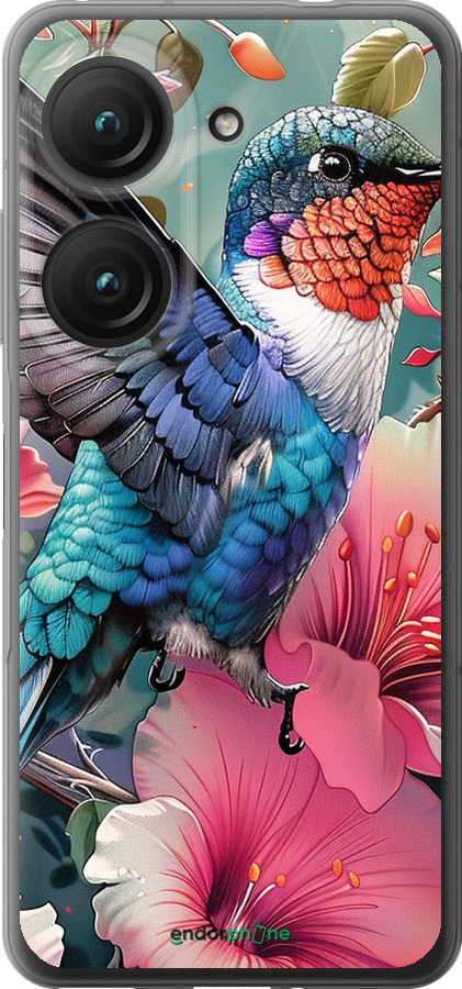 Силиконовый чехол Сказочная колибри для Asus Zenfone 9 - 6051u-2842 изображение 
