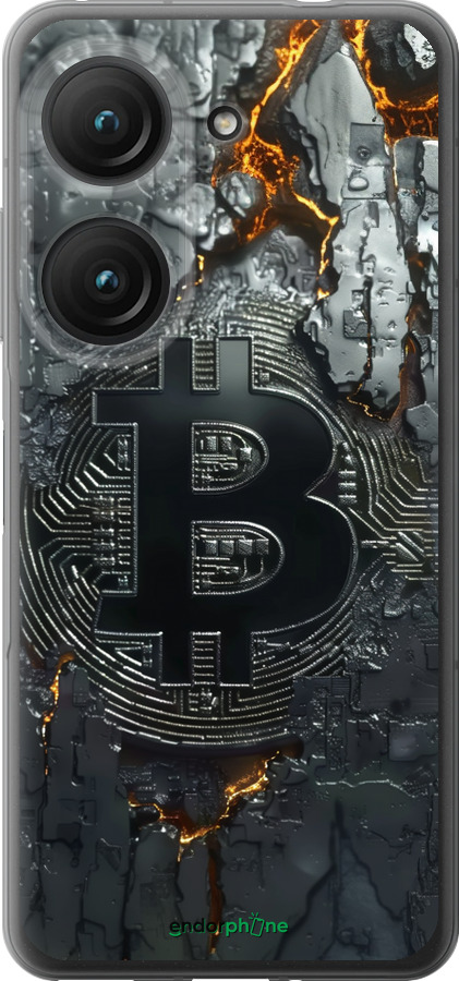 Силиконовый чехол Раскаленный биткойн для Asus Zenfone 9 - 6091u-2842 изображение 