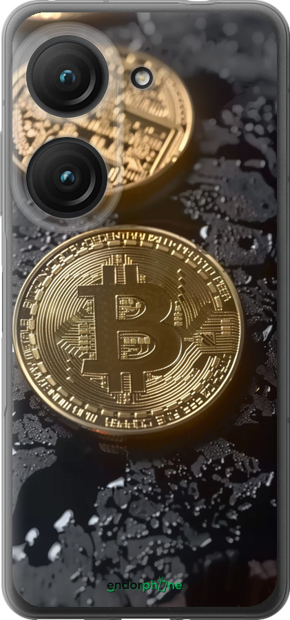 Силиконовый чехол Вулканический Bitcoin для Asus Zenfone 9 - 6092u-2842 изображение 