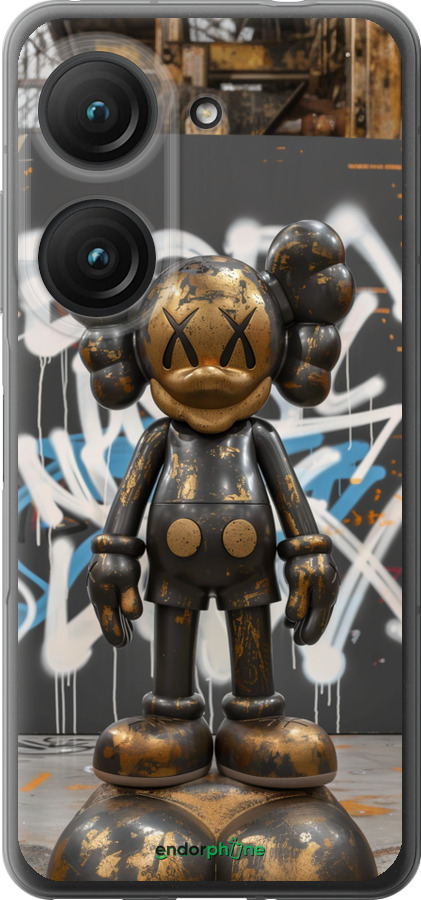 Силиконовый чехол Bronze kaws v3 для Asus Zenfone 9 - 6099u-2842 изображение 