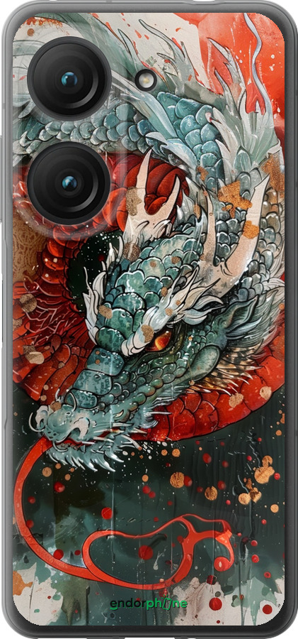 Силиконовый чехол Стихия огня для Asus Zenfone 9 - 6101u-2842 изображение 