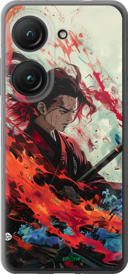 Силиконовый чехол Битва стихий для Asus Zenfone 9 - 6110u-2842 изображение 