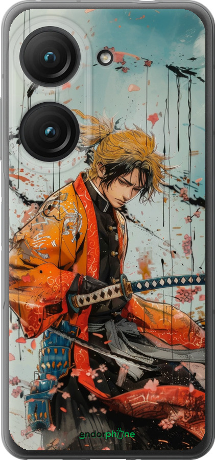Силиконовый чехол Agatsuma Zenitsu: Убийца демонов для Asus Zenfone 9 - 6118u-2842 изображение 