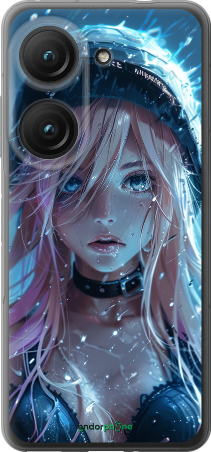 Силиконовый чехол Аниме-дива под дождем для Asus Zenfone 9 - 6120u-2842 изображение 