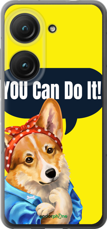 Силиконовый чехол чехол с корги You Can Do It для Asus Zenfone 9 - 6184u-2842 изображение 