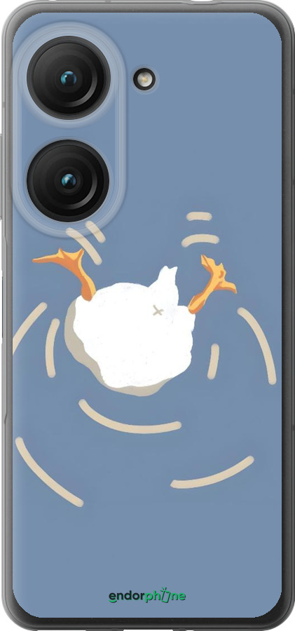 Силиконовый чехол Гусь ныряет для Asus Zenfone 9 - 6275u-2842 изображение 