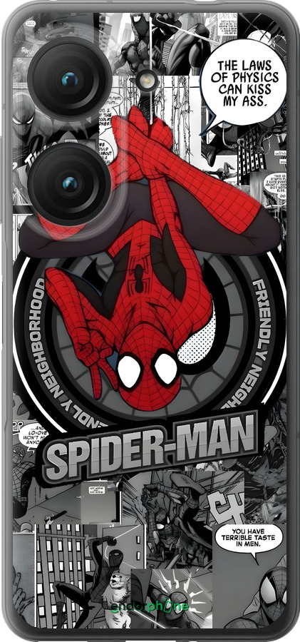 Силиконовый чехол Человек паук для Asus Zenfone 9 - 6279u-2842 изображение 