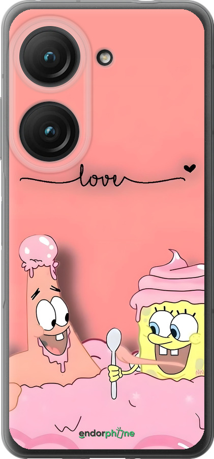 Силиконовый чехол Спанч Боб для Asus Zenfone 9 - 6282u-2842 изображение 