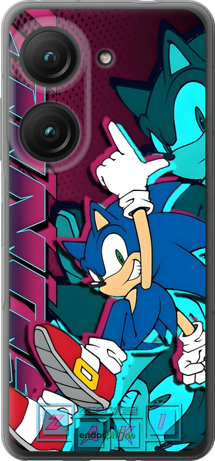 Силиконовый чехол Соник для Asus Zenfone 9 - 6284u-2842 изображение 